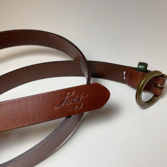 Levi's Womens 80 32 Larkspur Brown Leather Belt - Picture 4 of 8